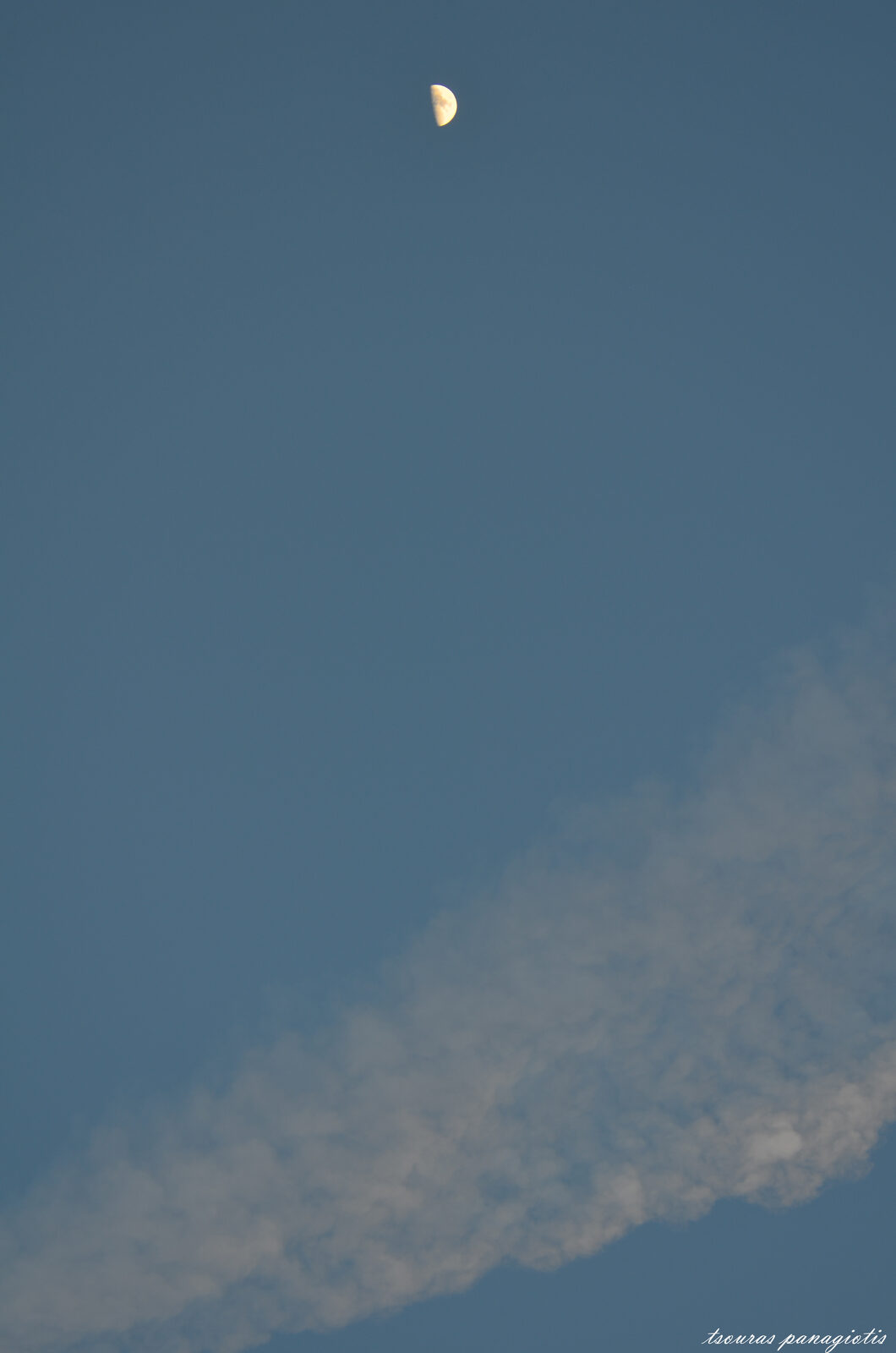 Moon and clouds